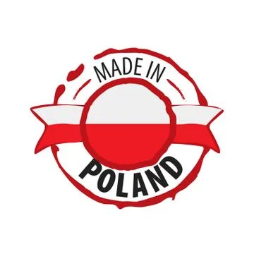 Poland flag, vector illustration on a white background Stock Illustration