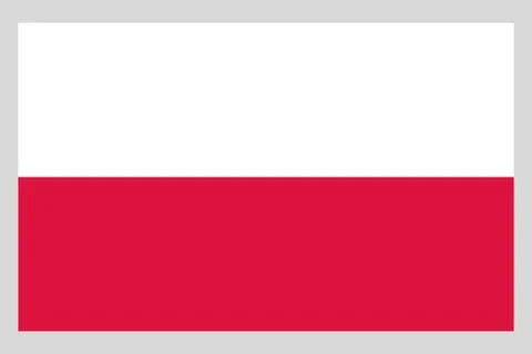 Poland flag vector template background realistic copy Stock Illustration