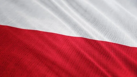 Poland flag is waving 3D animation. Stock Footage 100462073