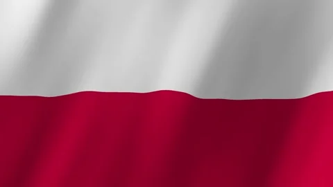 Poland flag waving animation Video stock 221989436