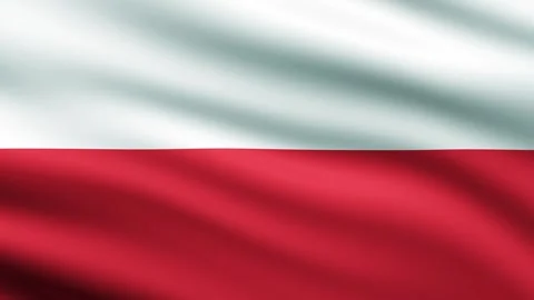 Poland flag waving full screen background animation Stock Footage 264711566