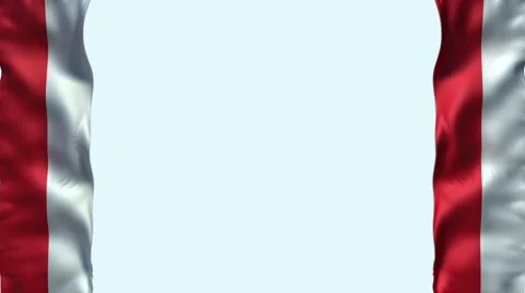 Poland Flag waving loop + alpha Stock Footage 5634327