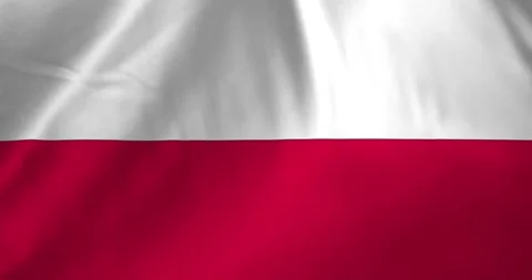 Poland flag waving with the wind background loop video animation Stock Footage 327173339