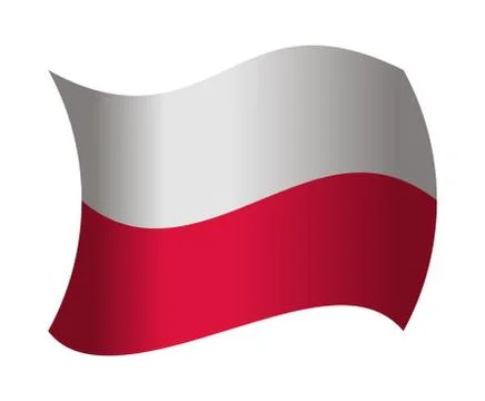 Poland flag waving in the wind Stock Illustration