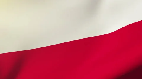Poland flag waving in the wind. Looping sun rises style.  Animation loop Stock Footage 47979317