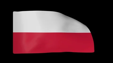 Poland Full Flag plus Alpha Channel 库存影片 87262344