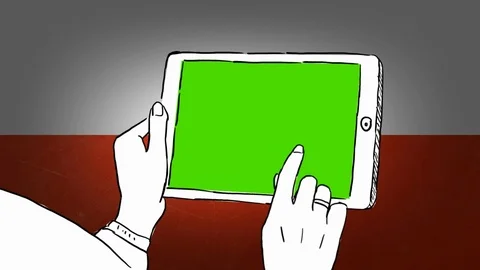 Poland - Hand-drawn - touchscreen flag - Illustration Stock Footage 90632346