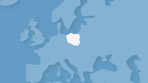 Poland Highlighted on World Map Animation, Country Location Reveal Stock Footage 339273178
