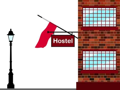 Poland Hostels Vector Illustration Stock Illustration