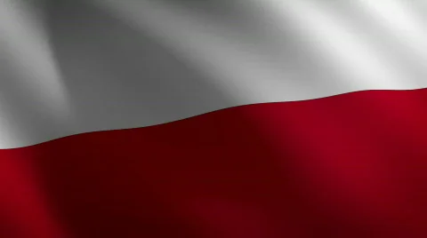 Poland looping flag waving in the wind Stock Footage 796494