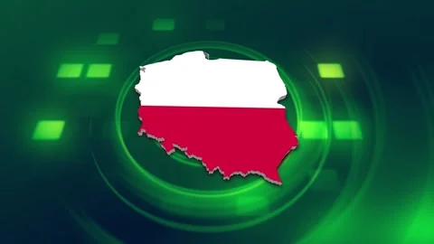 Poland Map and Flag Background Stock Footage 344029552