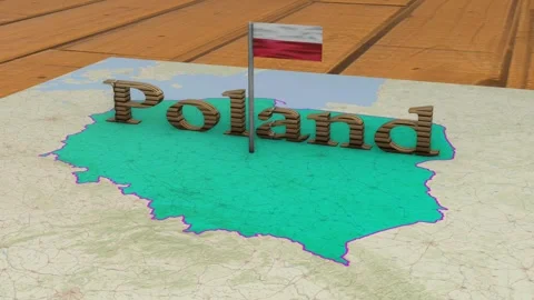 Poland Map and Poland Flag Video stock 271560771