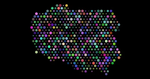 Poland Map With Dynamic Digital Dots Stock Footage 311956599