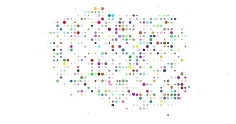 Poland Map from Generative Circle Grid Stock Footage 313528217