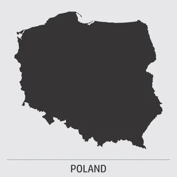 Poland map icon Stock Illustration