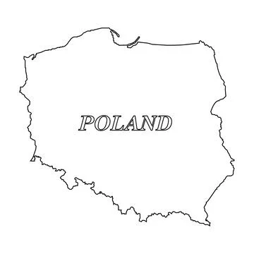 Poland map icon Stock Illustration