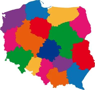 Poland map Stock Illustration