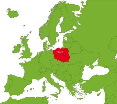 Poland map Stock Illustration