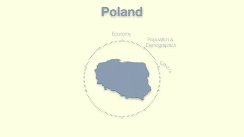 Poland MAP revealingmotion graphics data elements Stock Footage 339877620