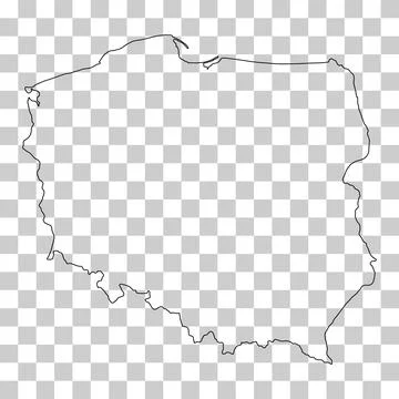 Poland map symbol shape, travel web flat concept icon vector illustration Stock Illustration