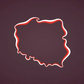 Poland - Outline Map Stock Illustration