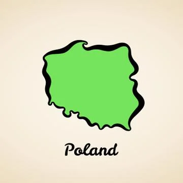 Poland - Outline Map Stock Illustration