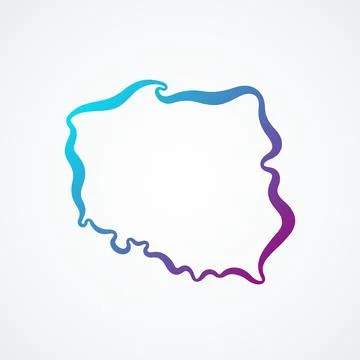 Poland - Outline Map Stock Illustration