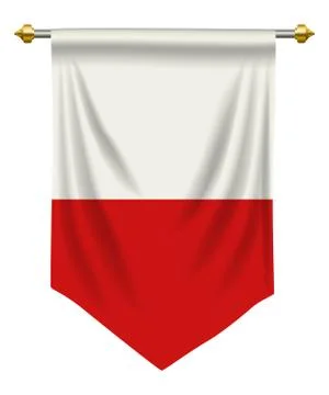 Poland Pennant Stock Illustration