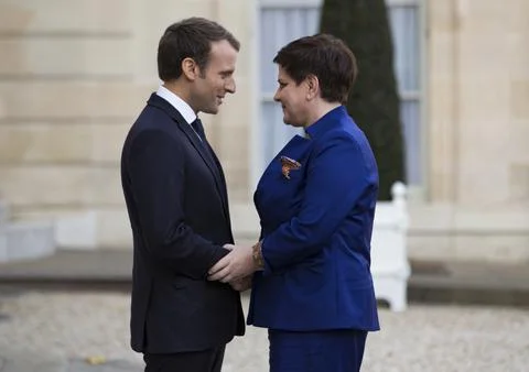 Poland PM Beata Szydlo at Elysee Palace, Paris, France - 23 Nov 2017 Photos