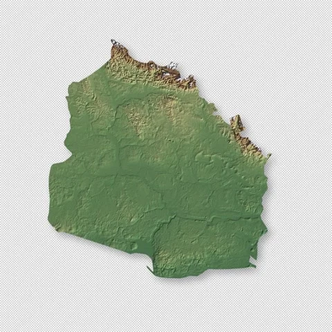 Poland Rotating 3D Relief Map Seamless Loop, Alpha Channel 4K 스톡 동영상 340704456