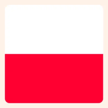 Poland square flag button, social media communication sign, business icon. Stock Illustration