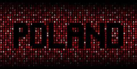 Poland text on hex code illustration Stock-Illustration