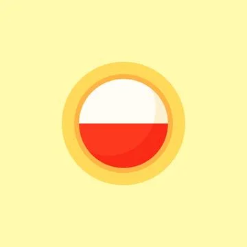 Poland, Thuringia, Tyrol or Upper Austria - Circular Flag Stock Illustration
