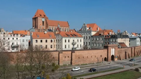Poland / Torun  /  Old  Town /  Catedral Stock Footage