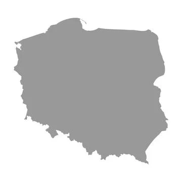 Poland vector country map silhouette Stock-Illustration