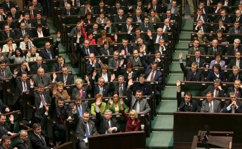 Poland Vote on Sejm's Dissolution - Apr 2006 Stock Photos