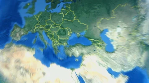 Poland on the world map Stock Footage 47754645