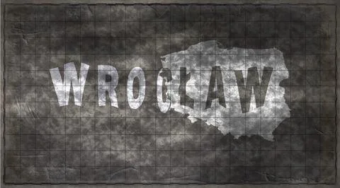 Poland Wroclaw Typography Map Illustrazione stock