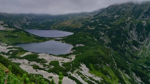 Poland's Tranquil Tatra Landscape: Summer Clouds Timelapse Stock Footage 308188653