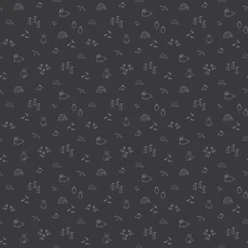 Polar animals seamless pattern. Cute Cartoon arctic animals background. Vec.. 스톡 일러스트