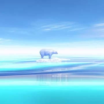 Polar bear - 3D render Illustrazione stock