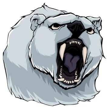 Polar Bear Angry Stock Illustration