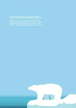 Polar bear background design Stock Illustration