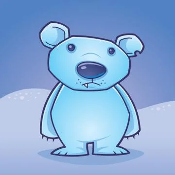 Polar Bear Cub Stock Illustration