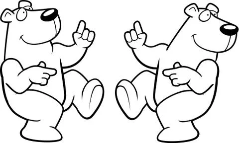 Polar Bear Dancing Illustrazione stock