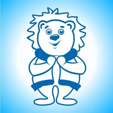 Polar bear eskimo sign Stock Illustration