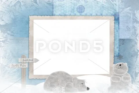 Polar Bear frame Stock Illustration