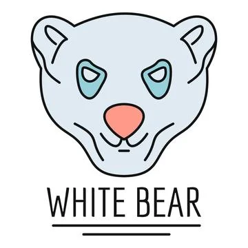 Polar bear head icon logo design symbol Stock Illustration