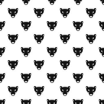 Polar bear head pattern seamless Illustrazione stock