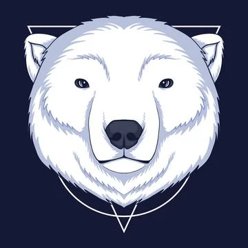 Polar bear head vector illustration Illustrazione stock